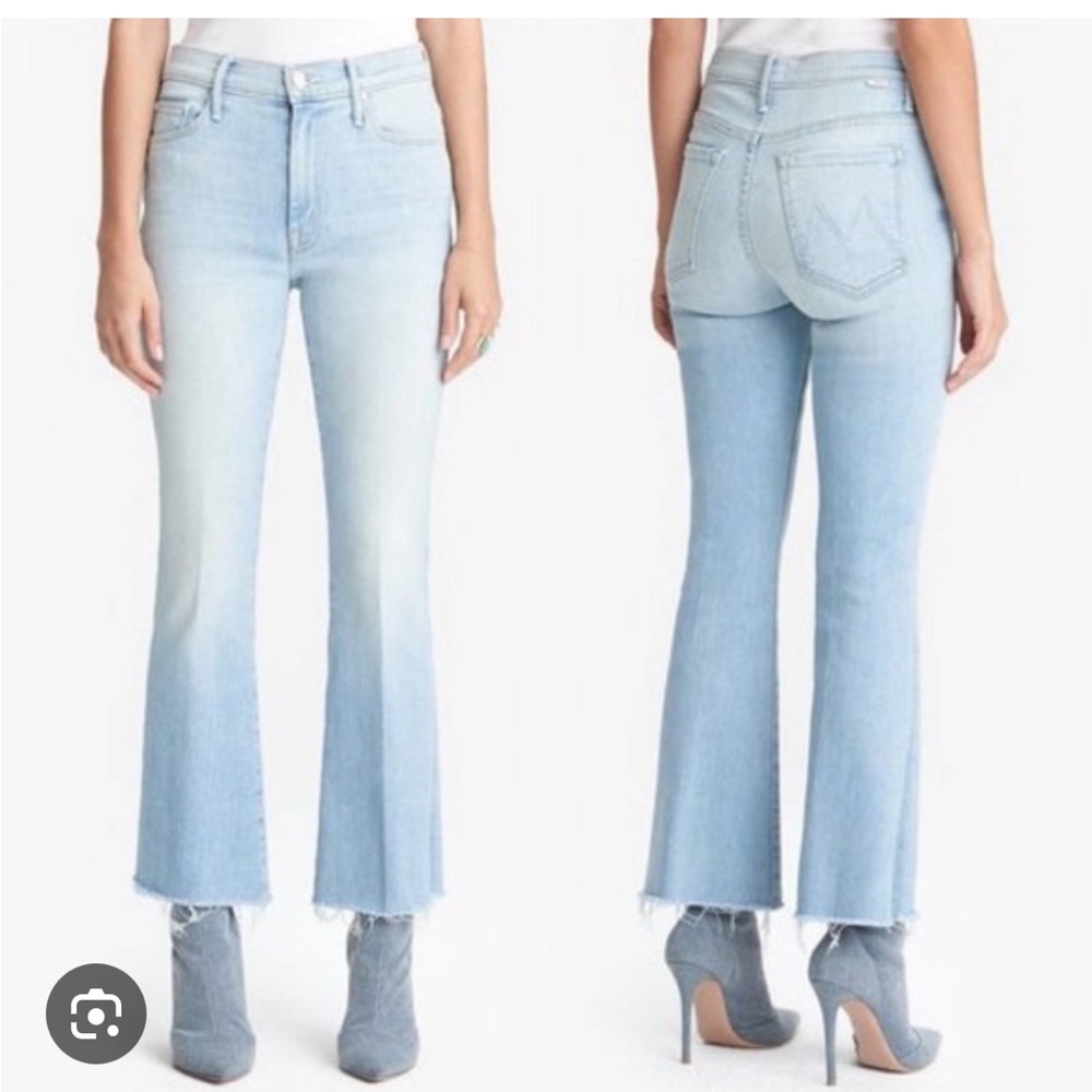 MOTHER Light Blue Ankle & Cropped Jeans